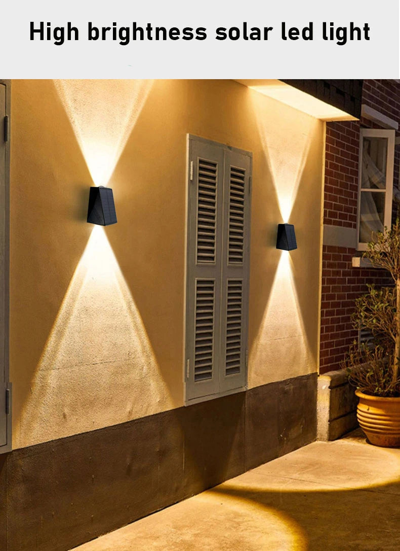 LED Solar Lights Outdoor Solar Powered Wall Lamp Waterproof Outdoor Garden Decorations