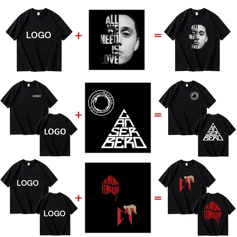 Custom Cotton Printed T-Shirt Unisex Short Sleeve O Neck Streetwear Top