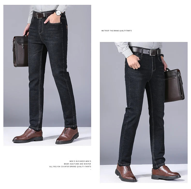 Men’s Stretch Slim Fit Jeans – Comfortable Business Casual Denim Pants