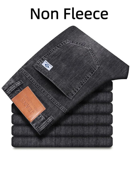 Men’s Loose Straight Leg Jeans – Retro Washed Casual Denim Pants