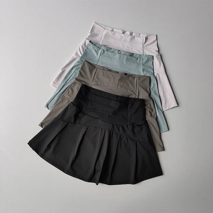 Women’s High Waist Sports Skirt Quick Dry Fitness Yoga Running Tennis Golf Wear