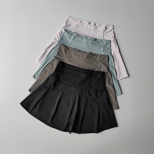 Women’s High Waist Sports Skirt Quick Dry Fitness Yoga Running Tennis Golf Wear
