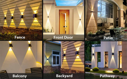 LED Solar Lights Outdoor Solar Powered Wall Lamp Waterproof Outdoor Garden Decorations