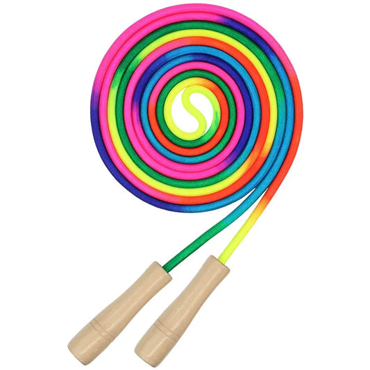 5M Rainbow Long Rope Group Skipping Children Students Speed -Fit Jump With Anti-Slip