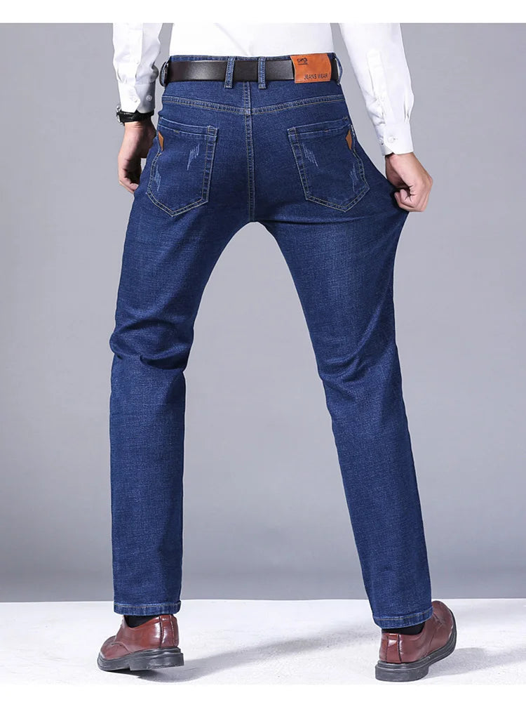 Men’s Stretch Slim Fit Jeans – Comfortable Business Casual Denim Pants