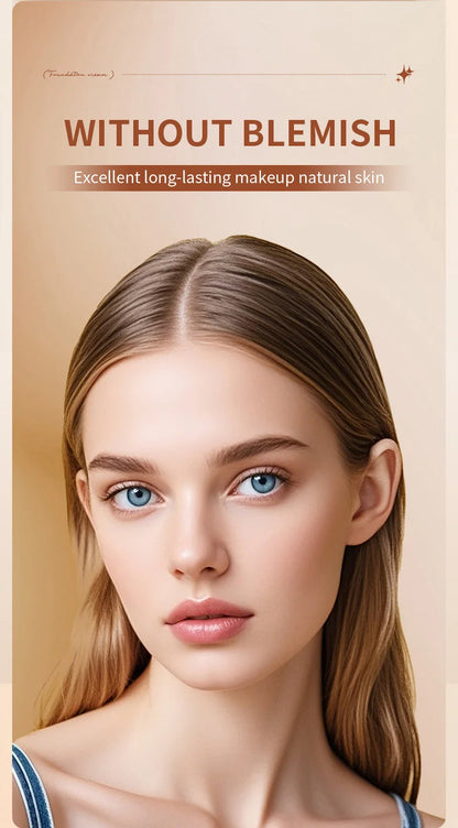 Foundation make-up concealer is light and thin to hold makeup, cover facial defects, and create a clear makeup effect