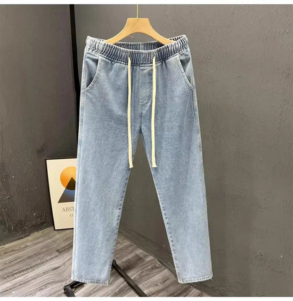 Men’s Loose Straight Leg Jeans – Casual Vintage Durable Cotton Denim