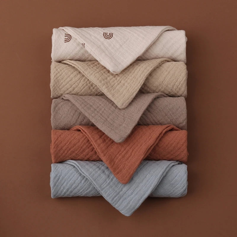 5PC Baby Towel New Born Items Stuff Muslin Squares Infant Newborn Hand Bath Shower Face Towels