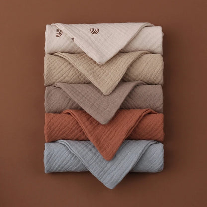 5PC Baby Towel New Born Items Stuff Muslin Squares Infant Newborn Hand Bath Shower Face Towels