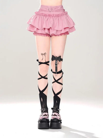 Women’s High Waist Ruffle A Line Skirt Korean Fashion Summer Streetwear Y2K Style