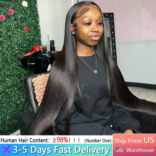 13x6 Bone Straight Lace Front Wig 30 40 Inch Lace Front Human Hair Wigs For Women 13x4 Brazilian Hair Glueless wigs Human Hair