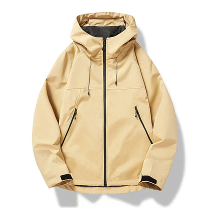 Men’s Waterproof Hooded Jacket – Outdoor Hiking Sportswear Coat