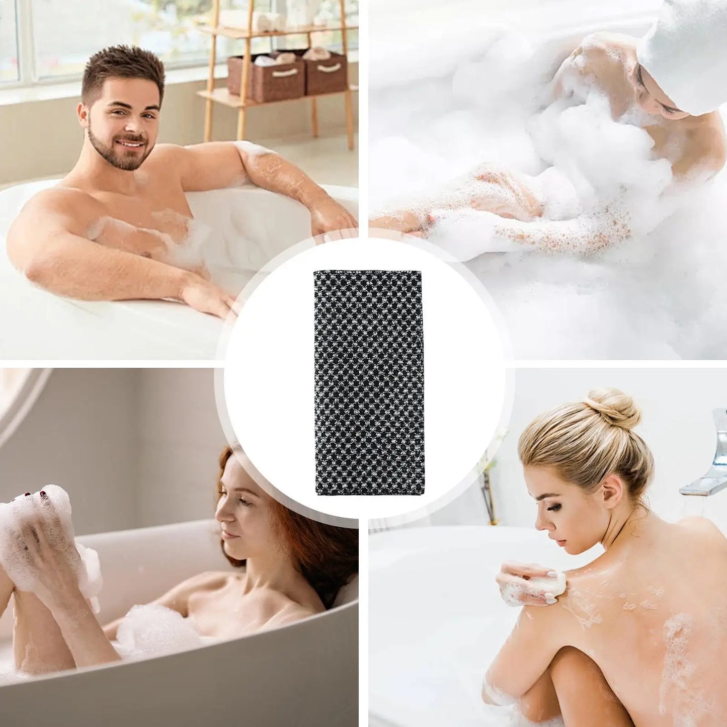 Body Exfoliator Towel Bath Body Back Wash Cloth Towel Bath Scrubber Exfoliating Scrub Shower Sponge Body Bathroom Accessories