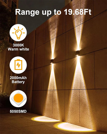 LED Solar Lights Outdoor Solar Powered Wall Lamp Waterproof Outdoor Garden Decorations