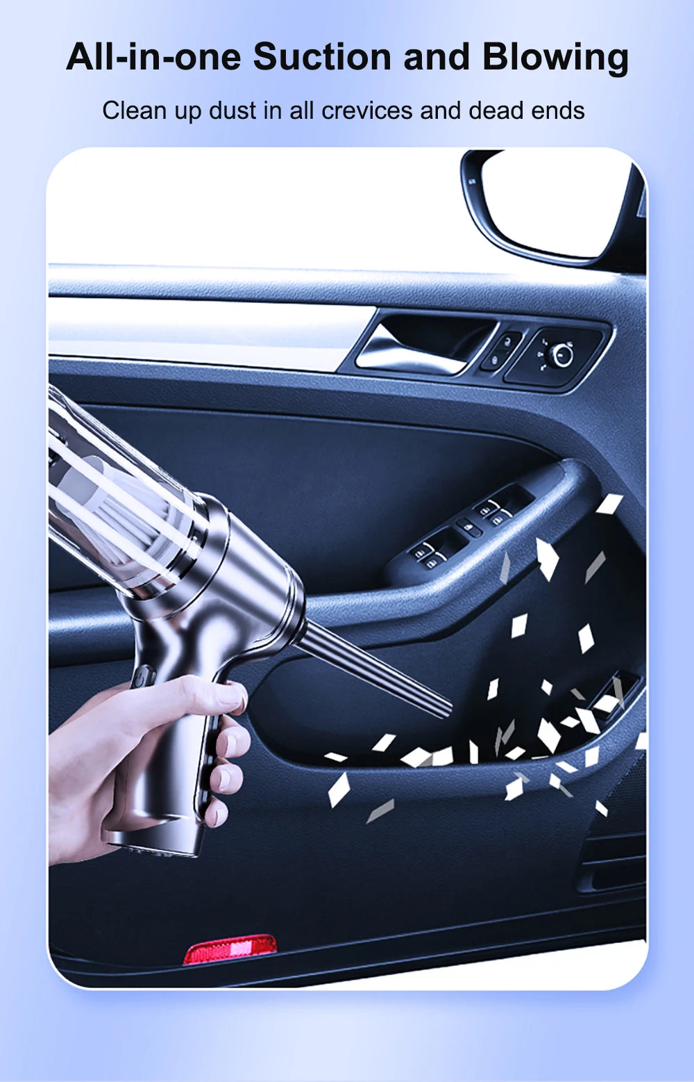 Car Vacuum Cleaner Strong Suction Cleaning Mini Machine Wireless Portable Handhled Blower Machine Air Duster for Home Appliances