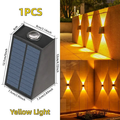 LED Solar Lights Outdoor Solar Powered Wall Lamp Waterproof Outdoor Garden Decorations