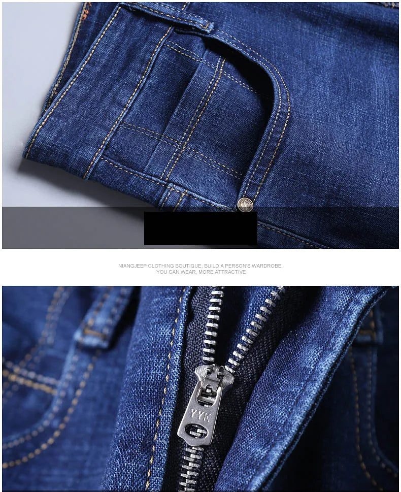 Men’s Stretch Slim Fit Jeans – Comfortable Business Casual Denim Pants