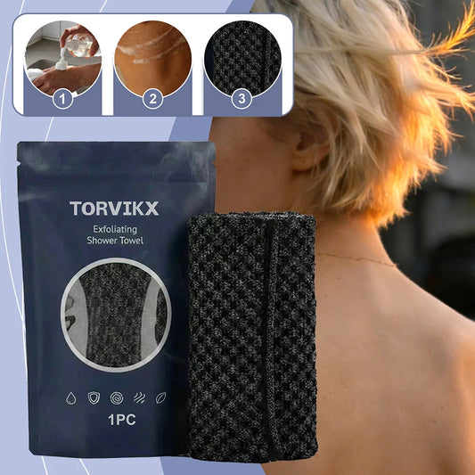 Exfoliating Shower Towel Exfoliating Skin Bath Towel,Premium Scrub Wash Cloth for Body Face Exfoliating Washcloth for Men Woman
