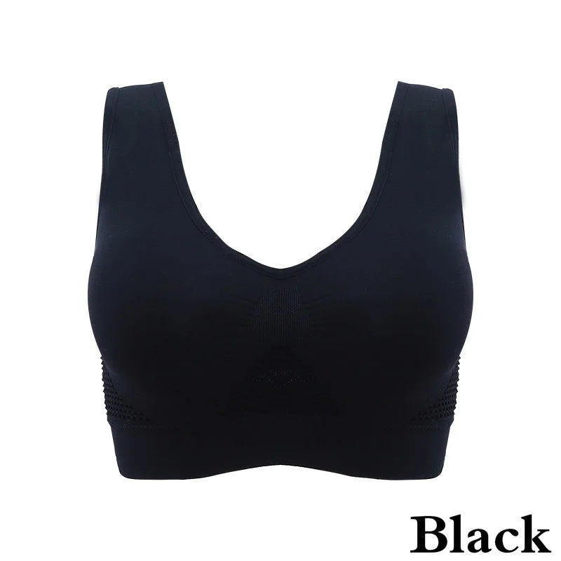 Women’s Sports Bra – Breathable Padded Fitness & Yoga Top