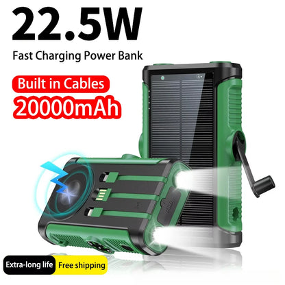 2025 NEW Solar Power Bank 20000mAh 22.5W Magnetic Wireless Powerbank