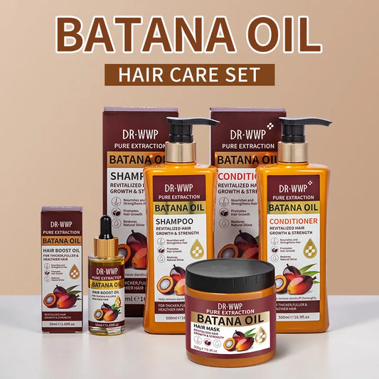 500ml Batana Oil Shampoo and Conditioner Set for Hydrating Care, and Improving Dryness and Frizz