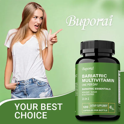 Bariatric Multivitamin Supplement - Contains 21 Vitamins and Minerals To Promote Overall Health and Maintain Energy Levels