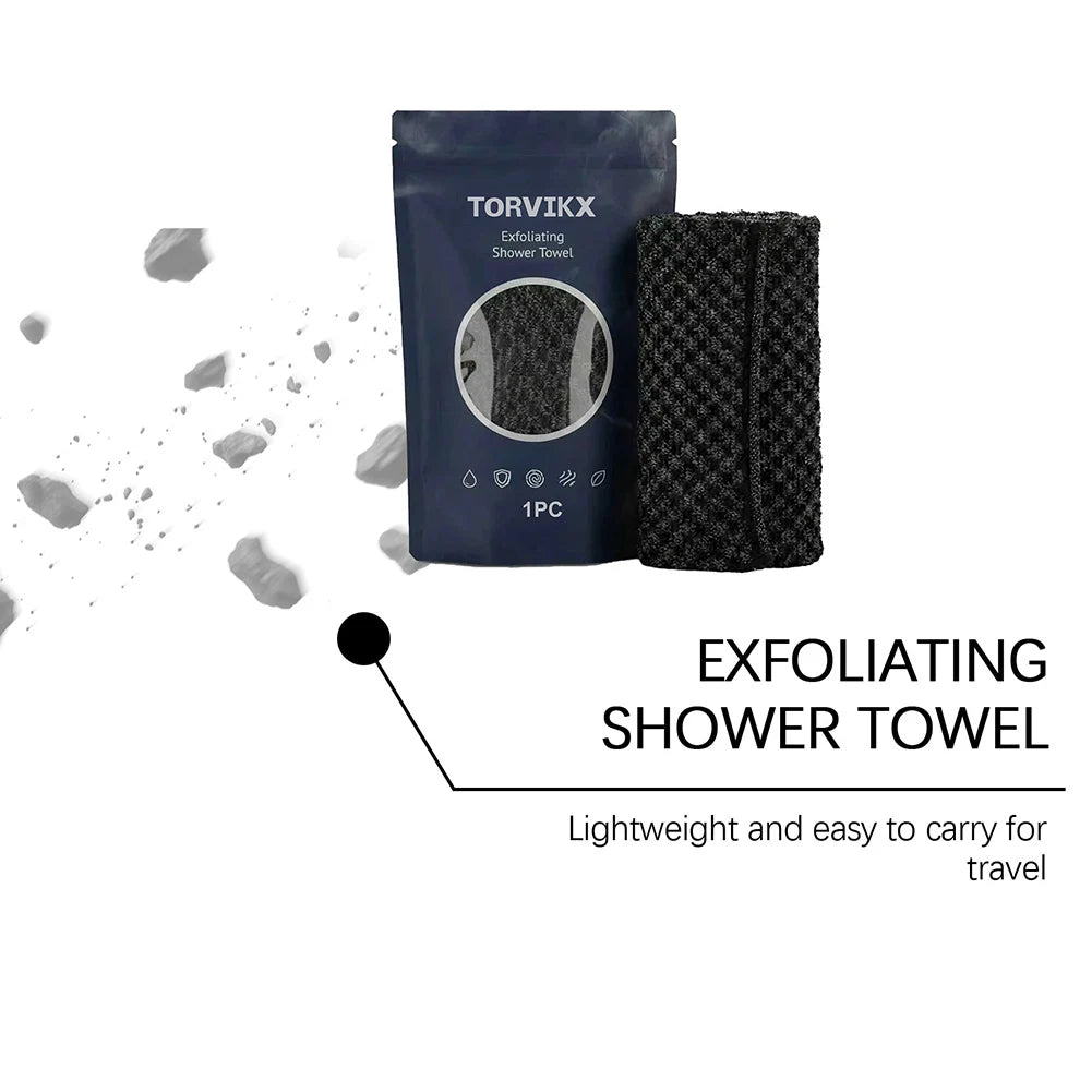 Exfoliating Shower Towel Exfoliating Skin Bath Towel,Premium Scrub Wash Cloth for Body Face Exfoliating Washcloth for Men Woman