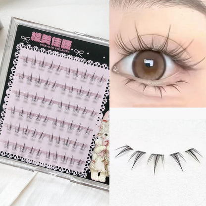 4-6mm No Glue False Eyelashes New Korean Style Lower Lashes Natural Fake Eyelashes for Women Daily Wear Cosplay DIY Makeup