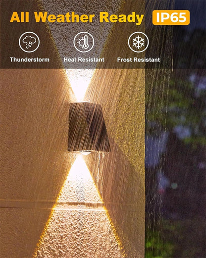 LED Solar Lights Outdoor Solar Powered Wall Lamp Waterproof Outdoor Garden Decorations