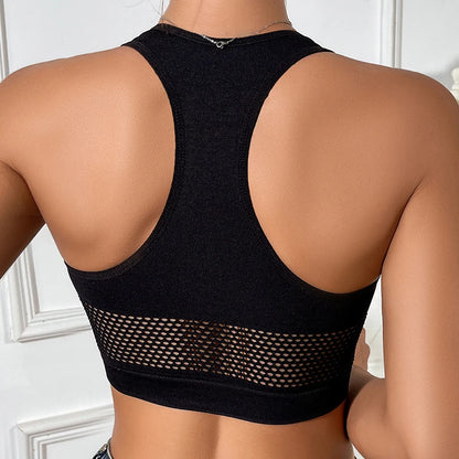 Women’s Fishnet Crop Top – Sexy Off Shoulder Stretch Tank