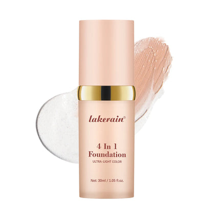 Foundation 4 in 1 - Medium Spectrum with SPF 30+, Longwearing & Waterproof Hydrating Color Changing Foundation Women Cosmetics
