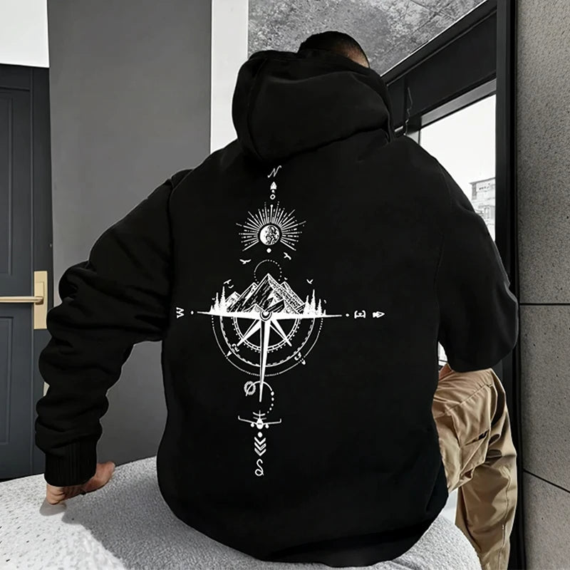 Men’s Long Sleeve Hoodie – Casual Sports Sweatshirt for Spring & Autumn