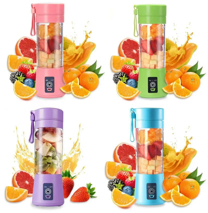 Portable Juicer Blender, USB Travel Juice Cup Baby Food Mixing Machince with Updated 6 Blades with Powerful Motor 4000mAh Recharge
