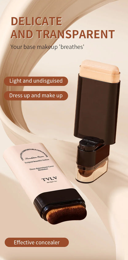 Foundation make-up concealer is light and thin to hold makeup, cover facial defects, and create a clear makeup effect