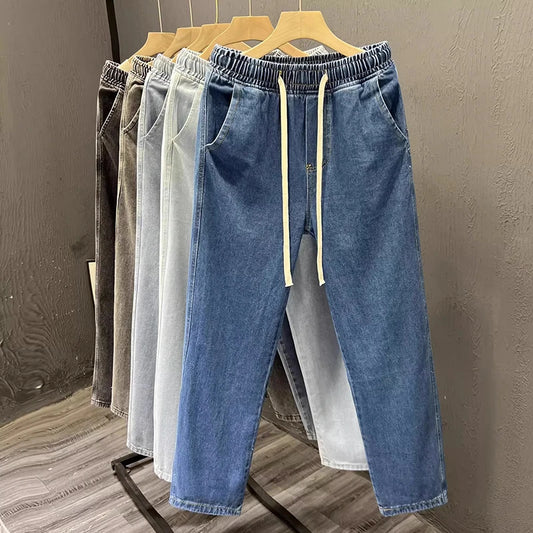 Men’s Loose Straight Leg Jeans – Casual Vintage Durable Cotton Denim