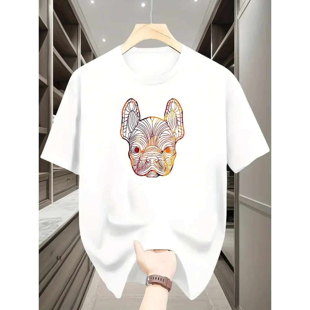 Men’s Graphic T-Shirt French Matador Print Short Sleeve Round Neck Cotton Tee