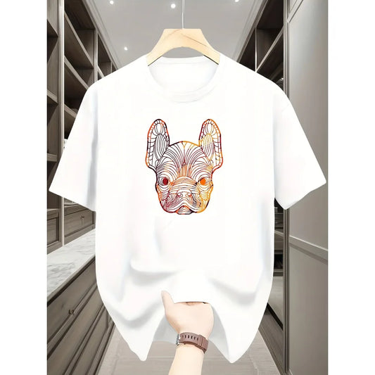 Men’s Graphic T-Shirt French Matador Print Short Sleeve Round Neck Cotton Tee