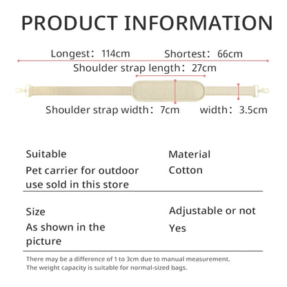 Pet bag accessories  Anticlinal belt  Pet bag articles for going out