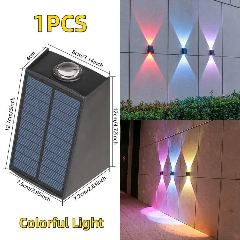 LED Solar Lights Outdoor Solar Powered Wall Lamp Waterproof Outdoor Garden Decorations
