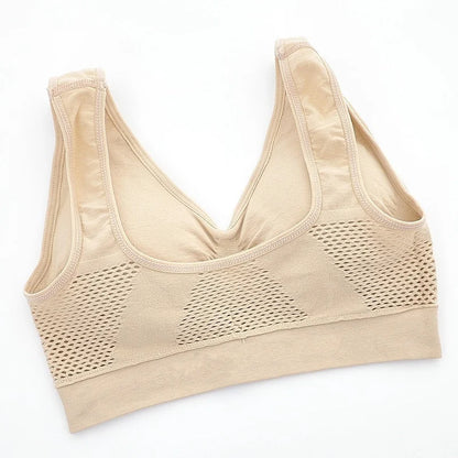 Women’s Sports Bra – Breathable Padded Fitness & Yoga Top