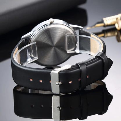 Women's Watches Simple Style Watch Fashion Metal Round Dial Analog Quartz Watch for Men Women Minimalist Watch Quartz Clock