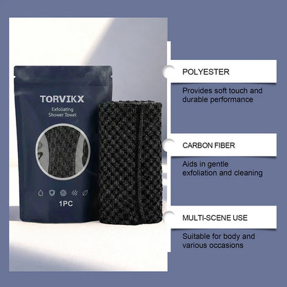Exfoliating Shower Towel Exfoliating Skin Bath Towel,Premium Scrub Wash Cloth for Body Face Exfoliating Washcloth for Men Woman