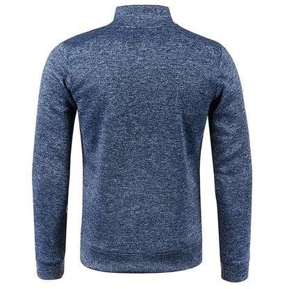 Men’s Zipper Jacket Hoodie – Solid Color Long Sleeve Streetwear Sweatshirt