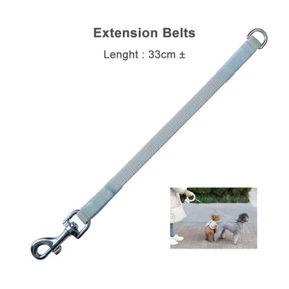 Pet Leash Accessories Pet Poop Bag Dispenser Extension Belt for 2 Pet Replaceable Belt Poop Bags for Pet Walk Ease Moestar