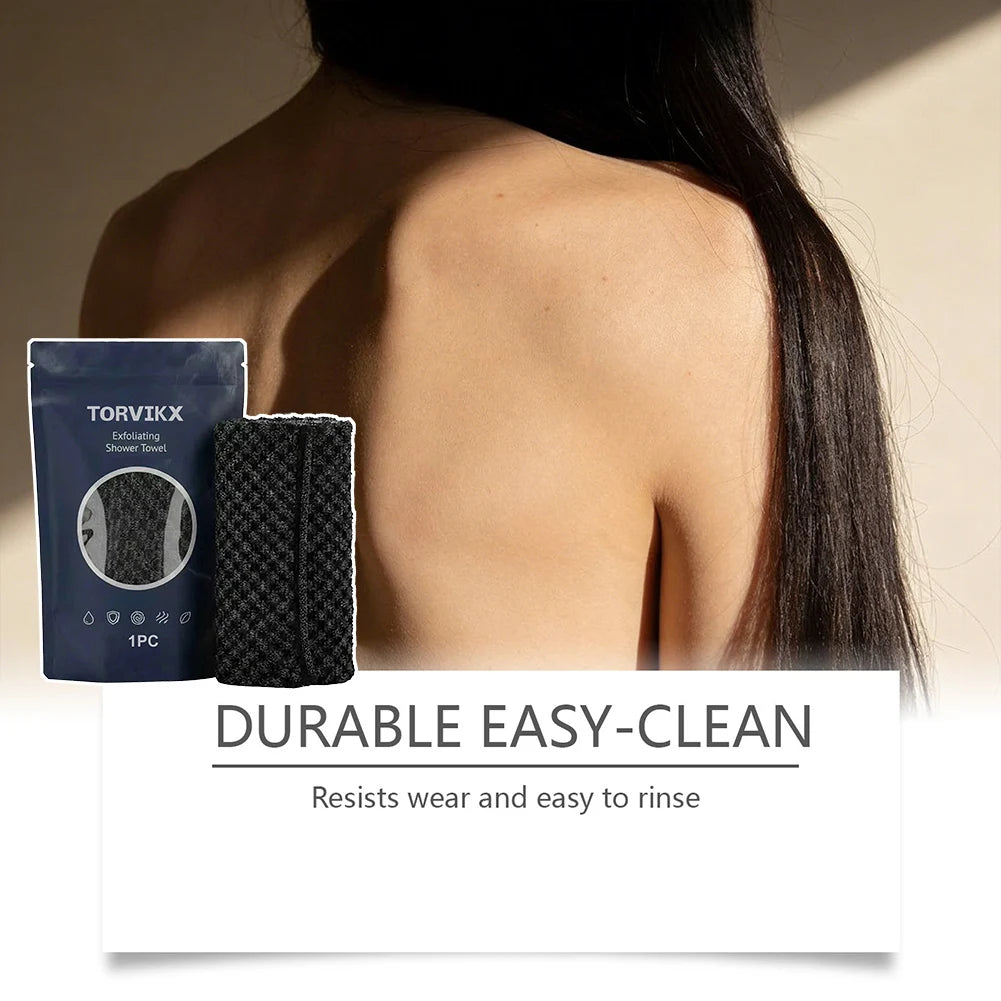 Exfoliating Shower Towel Exfoliating Skin Bath Towel,Premium Scrub Wash Cloth for Body Face Exfoliating Washcloth for Men Woman