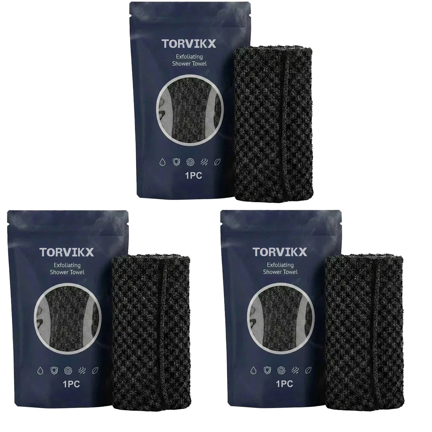 Exfoliating Shower Towel Exfoliating Skin Bath Towel,Premium Scrub Wash Cloth for Body Face Exfoliating Washcloth for Men Woman