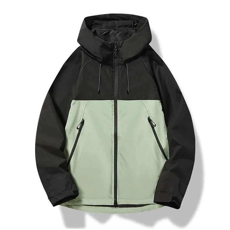 Men’s Waterproof Hooded Jacket – Outdoor Hiking Sportswear Coat