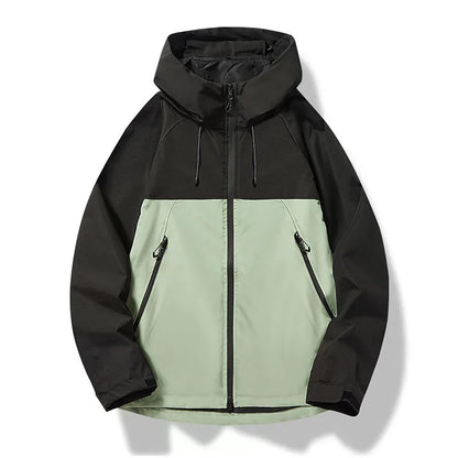 Men’s Waterproof Hooded Jacket – Outdoor Hiking Sportswear Coat