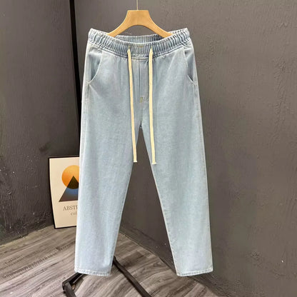 Men’s Loose Straight Leg Jeans – Casual Vintage Durable Cotton Denim