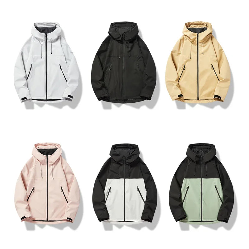 Men’s Waterproof Hooded Jacket – Outdoor Hiking Sportswear Coat